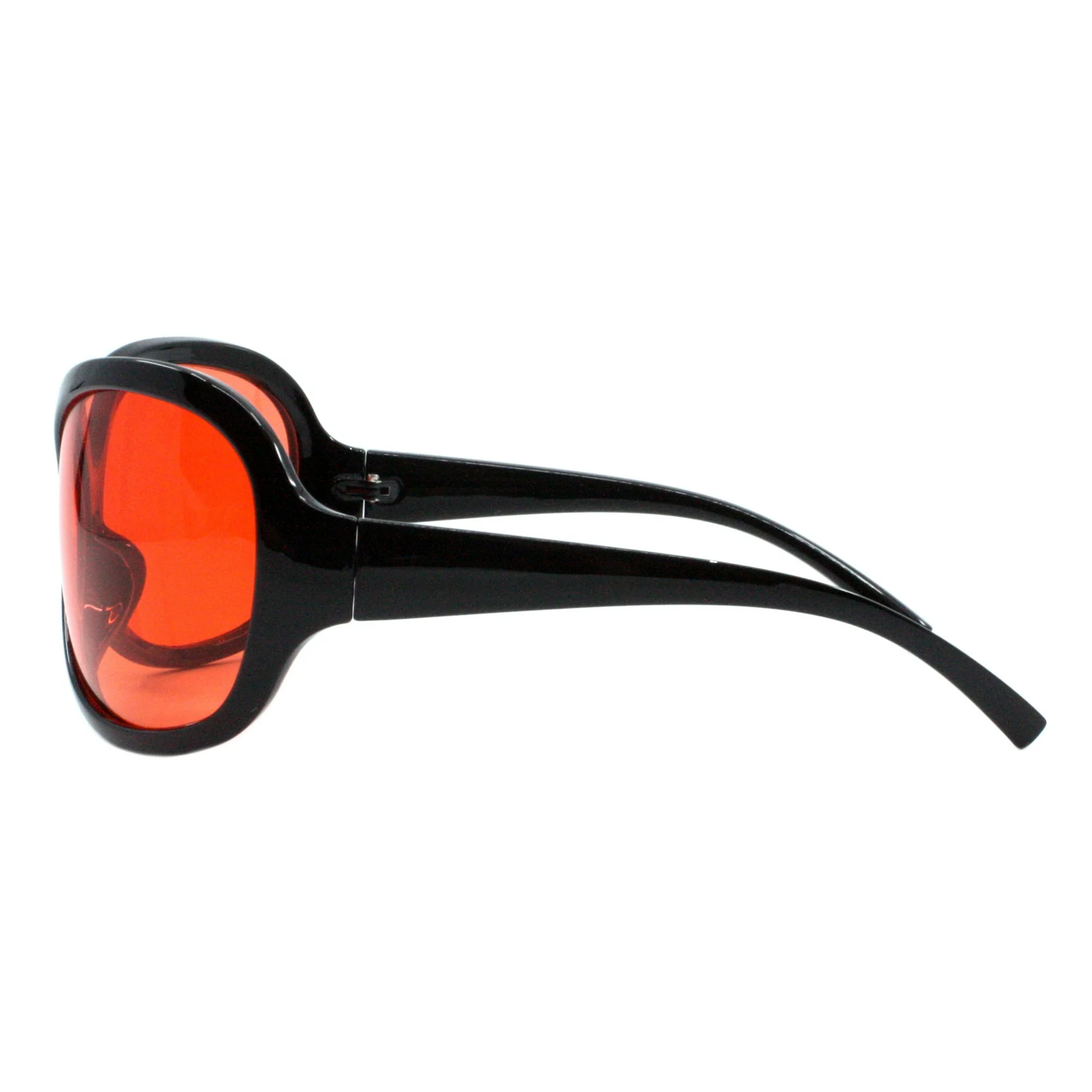 Women's Designer Sunglasses Oversized Wrap Around Butterfly Shield Black, Red - Image 2