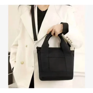 Capacity Multi-Pocket Handbag Women's Canvas Tote Purses Crossbody Bag Vintage Tote Bags for School